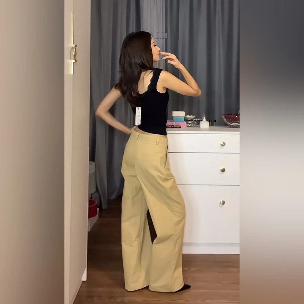 Zara Tailored Cotton Chino Trousers - Picture 5 of 17